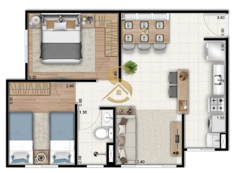 Apartamento, 1 quarto, 43 m² - Foto 41