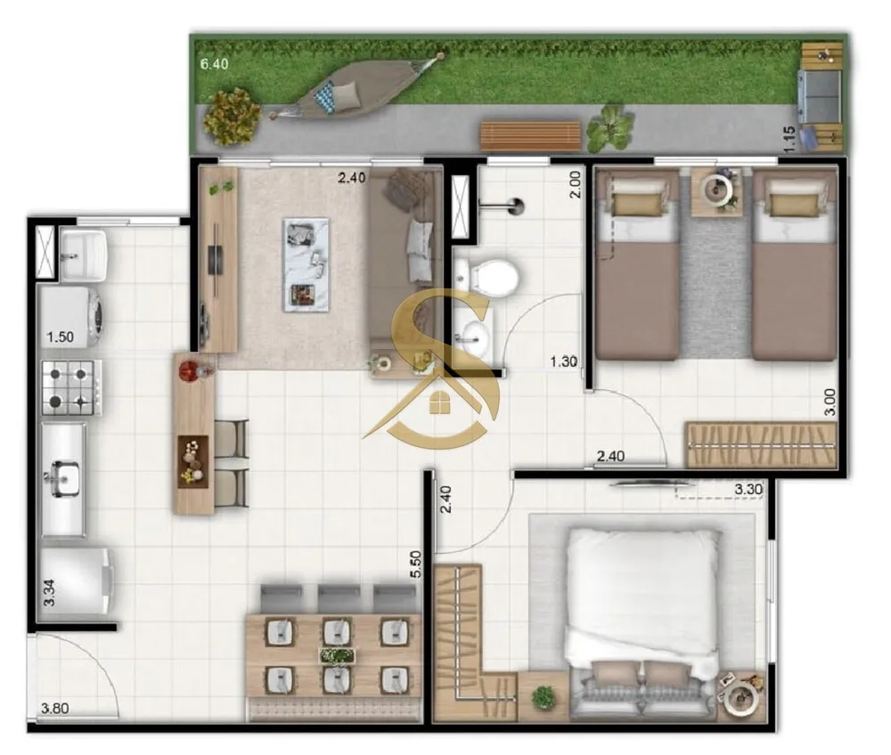 Apartamento, 1 quarto, 43 m² - Foto 42