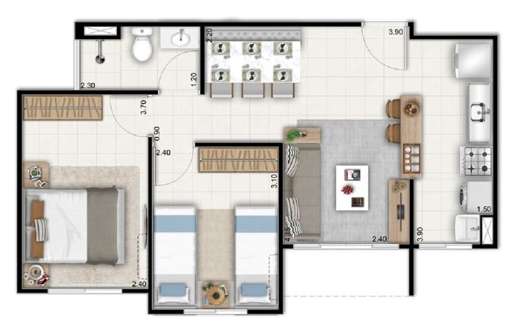 Apartamento, 1 quarto, 43 m² - Foto 21