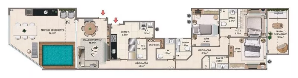 Cobertura, 3 quartos, 137 m² - Foto 14