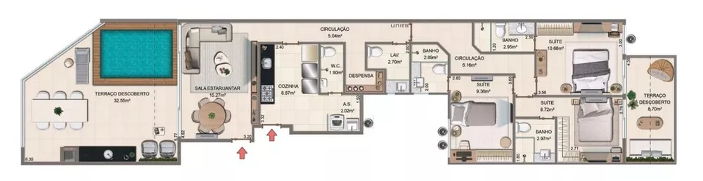 Cobertura, 3 quartos, 137 m² - Foto 15