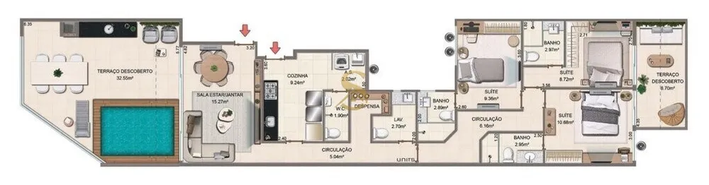 Cobertura, 3 quartos, 137 m² - Foto 28