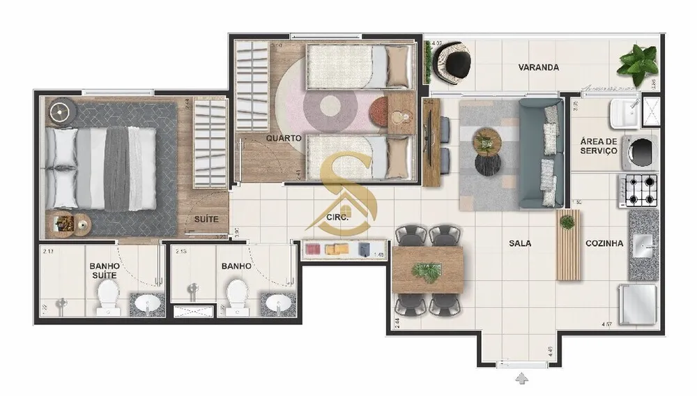 Apartamento, 2 quartos, 50 m² - Foto 42