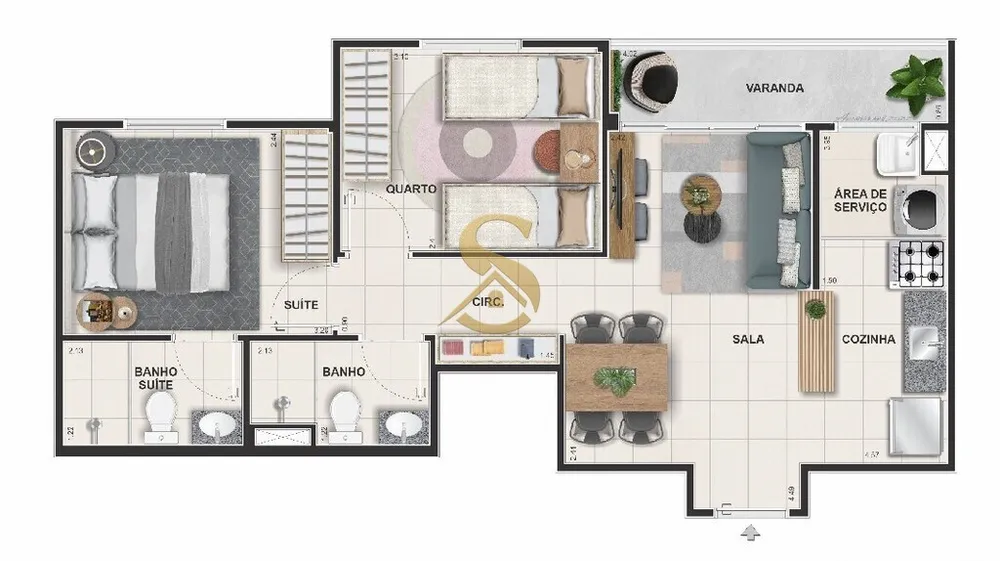Apartamento, 2 quartos, 50 m² - Foto 43
