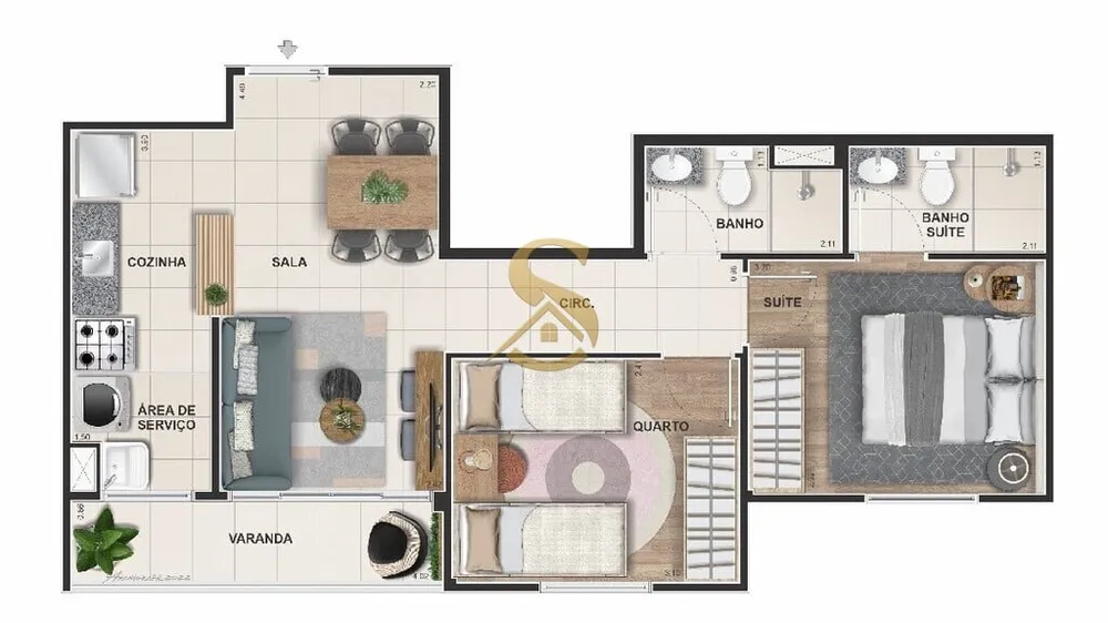 Apartamento, 2 quartos, 50 m² - Foto 55