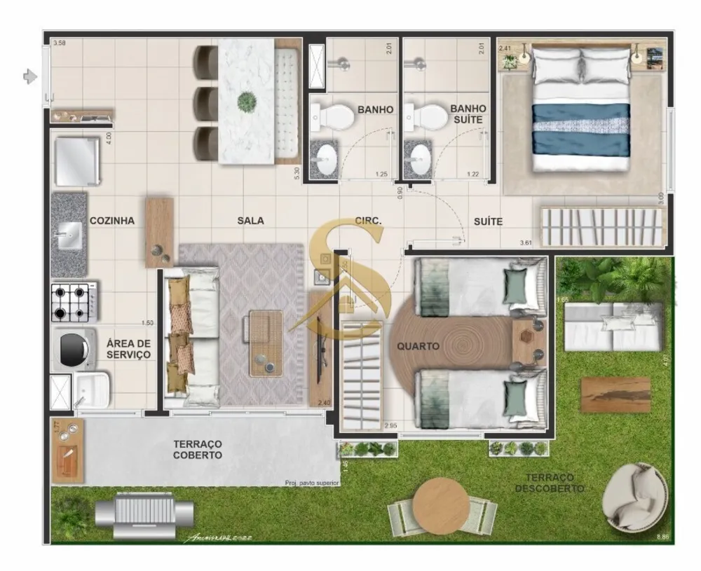 Apartamento, 2 quartos, 50 m² - Foto 65