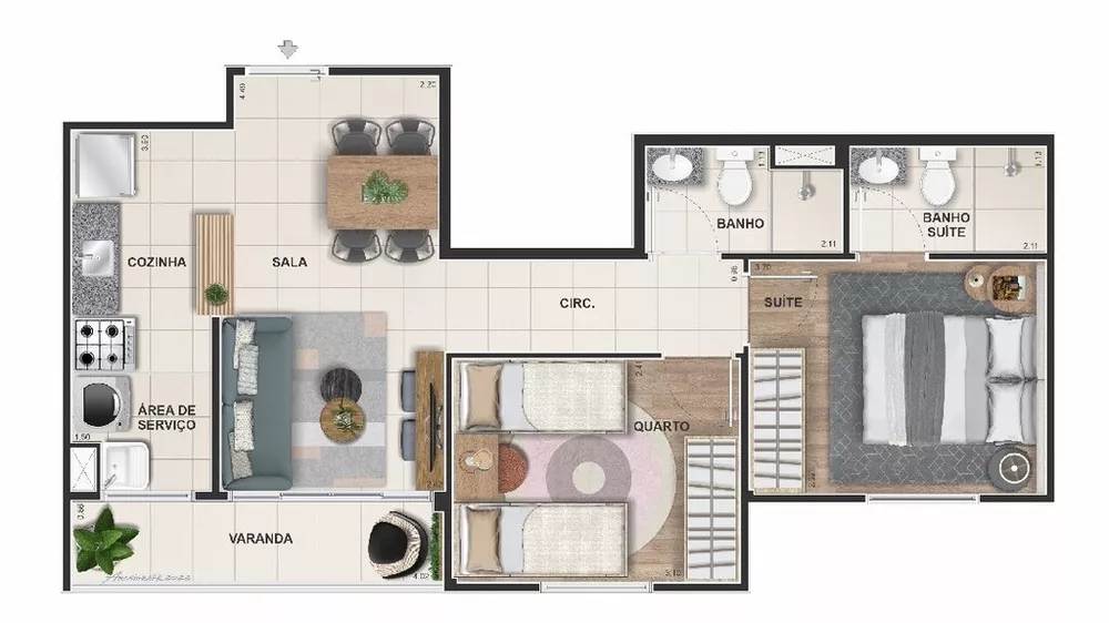 Apartamento, 2 quartos, 50 m² - Foto 8