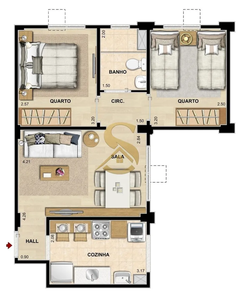 Apartamento, 2 quartos, 62 m² - Foto 17