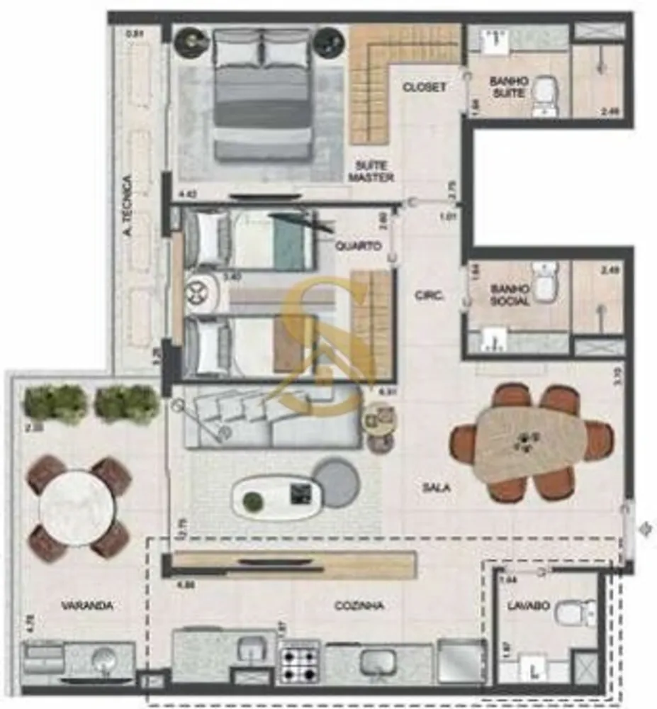 Apartamento, 2 quartos, 77 m² - Foto 75