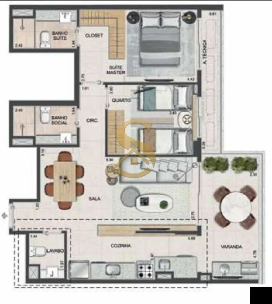 Apartamento, 2 quartos, 77 m² - Foto 79
