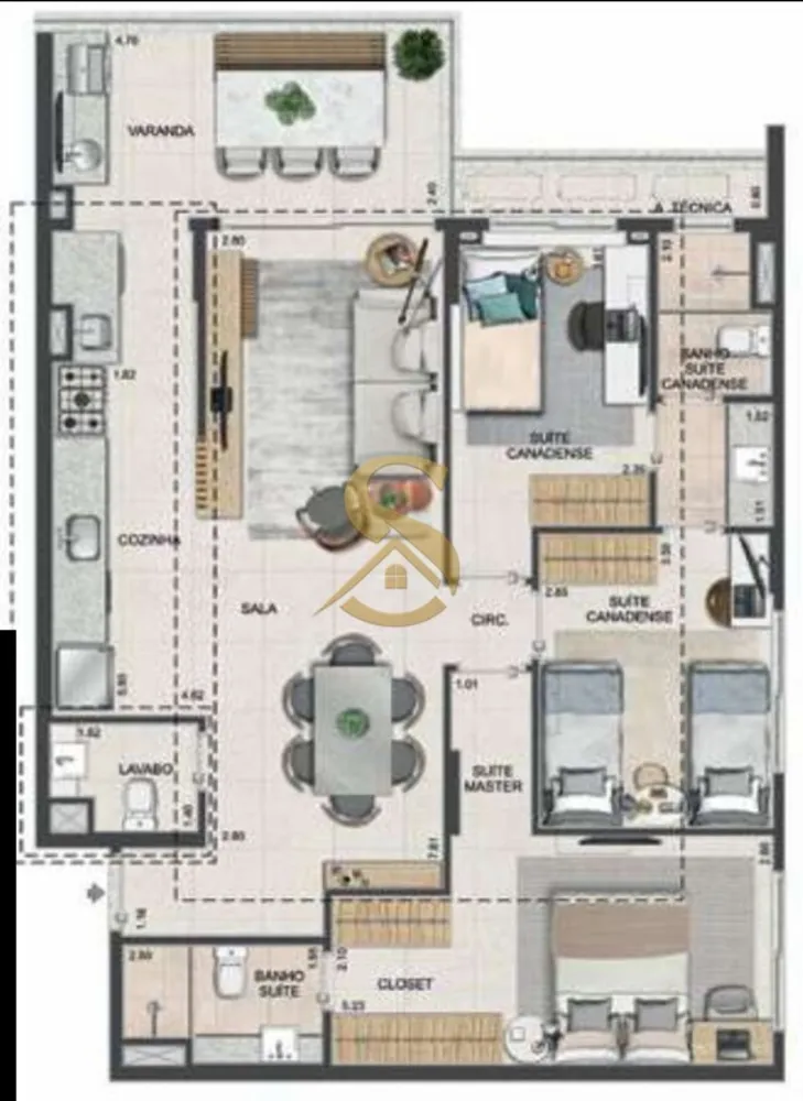 Apartamento, 2 quartos, 77 m² - Foto 80
