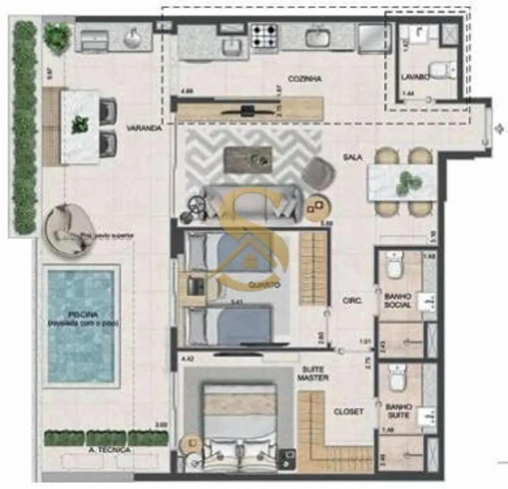 Apartamento, 2 quartos, 77 m² - Foto 71