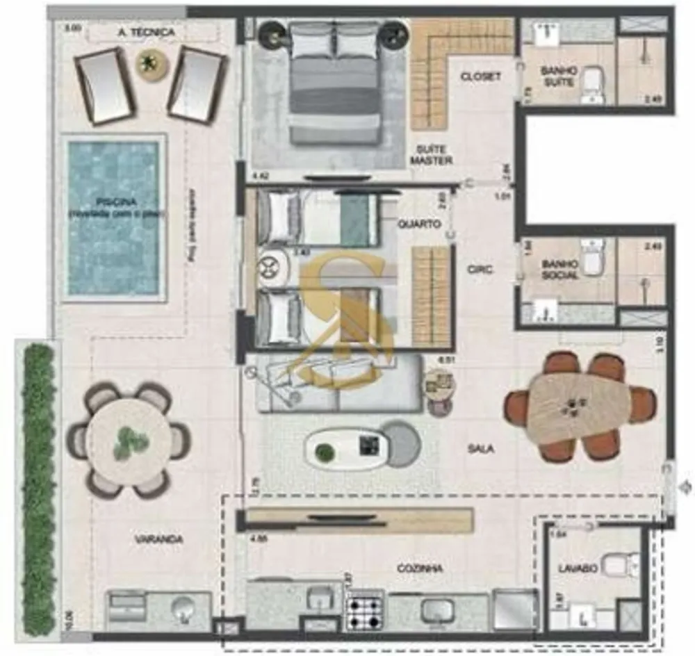 Apartamento, 2 quartos, 77 m² - Foto 70