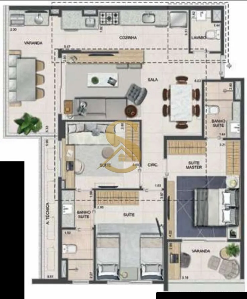 Apartamento, 2 quartos, 77 m² - Foto 78