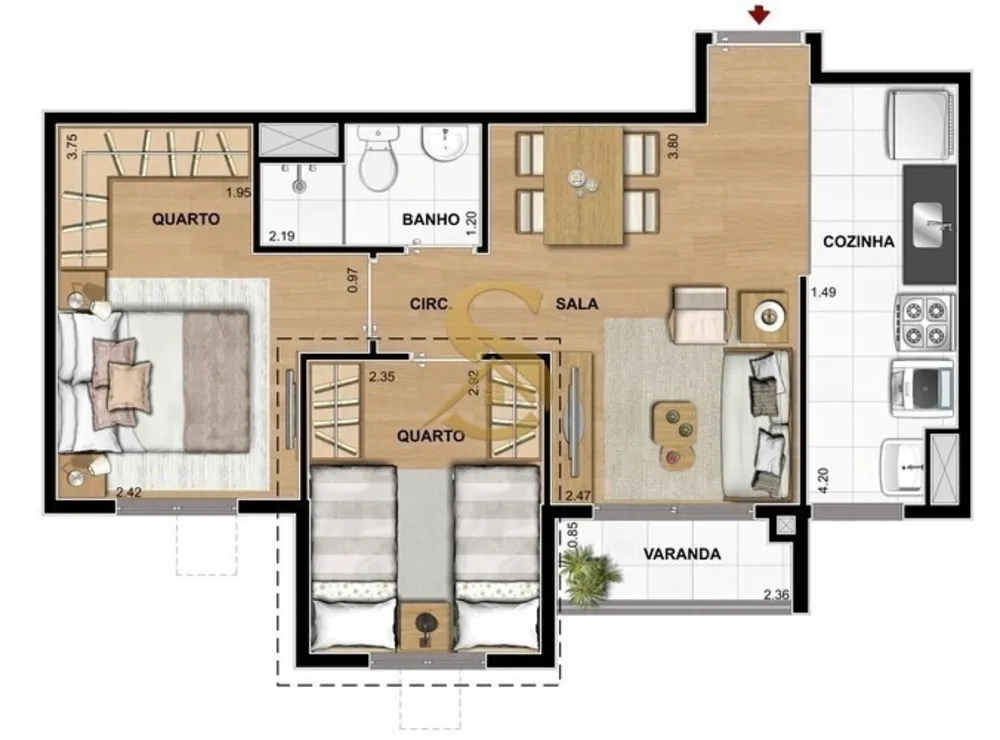 Apartamento, 1 quarto, 65 m² - Foto 30