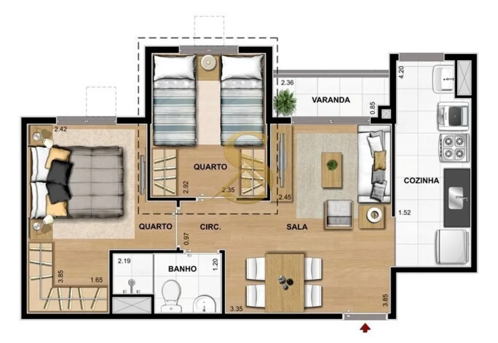 Apartamento, 1 quarto, 65 m² - Foto 39
