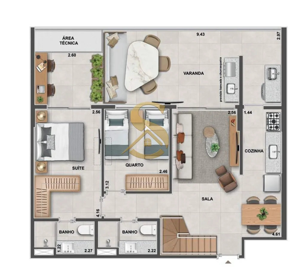 Apartamento, 2 quartos, 70 m² - Foto 80