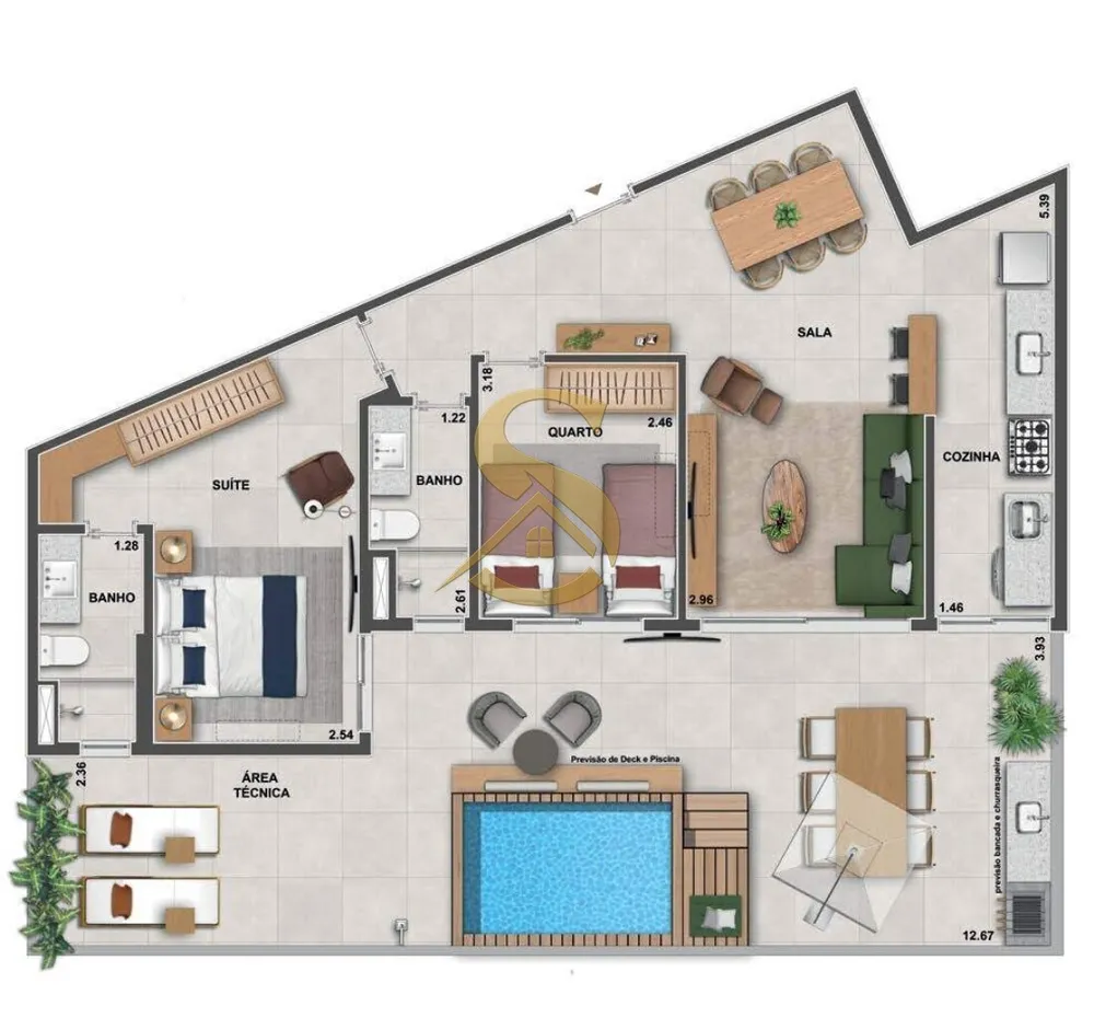 Apartamento, 2 quartos, 70 m² - Foto 70