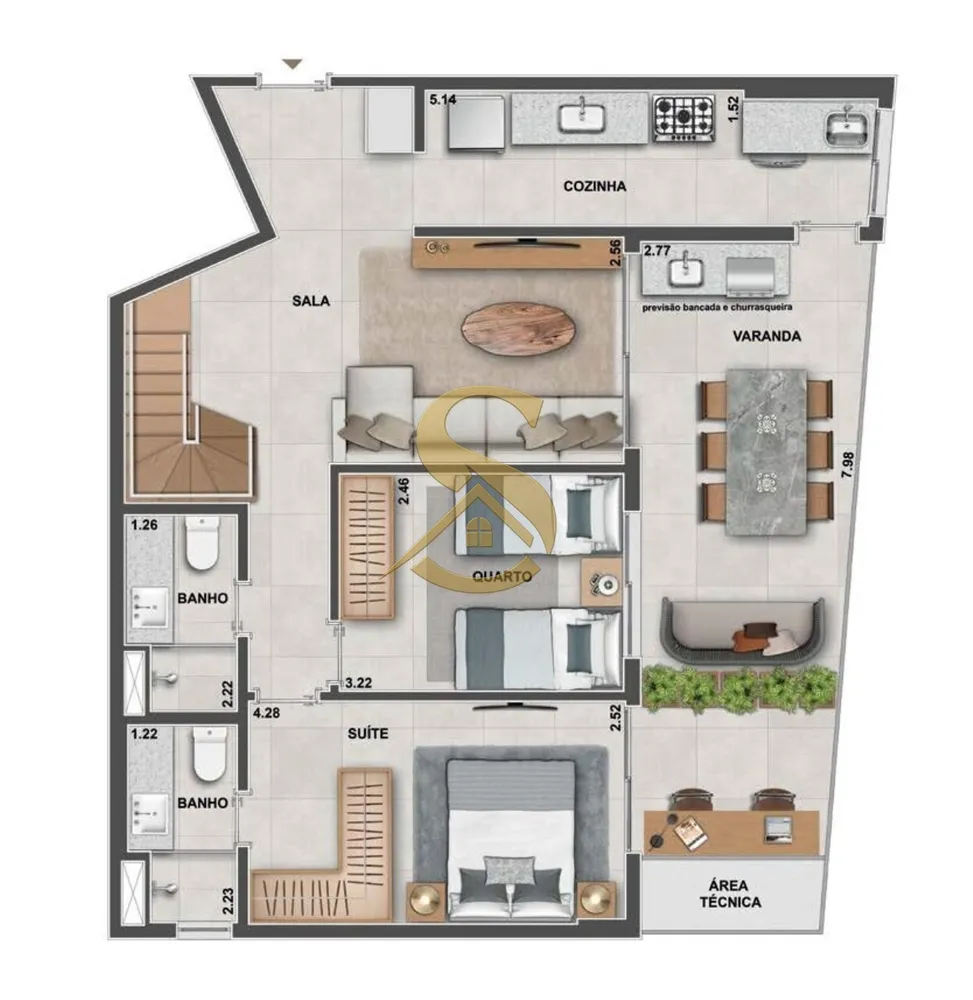 Apartamento, 2 quartos, 70 m² - Foto 74