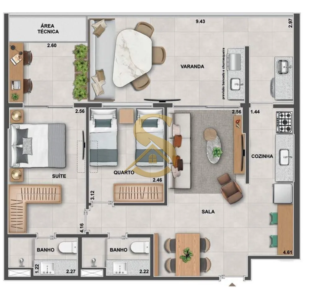 Apartamento, 2 quartos, 70 m² - Foto 66