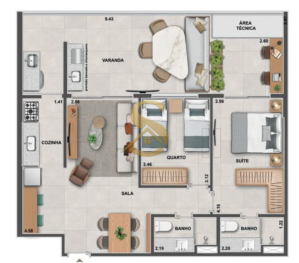 Apartamento, 2 quartos, 70 m² - Foto 65