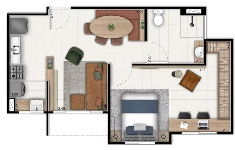 Apartamento, 2 quartos, 45 m² - Foto 14