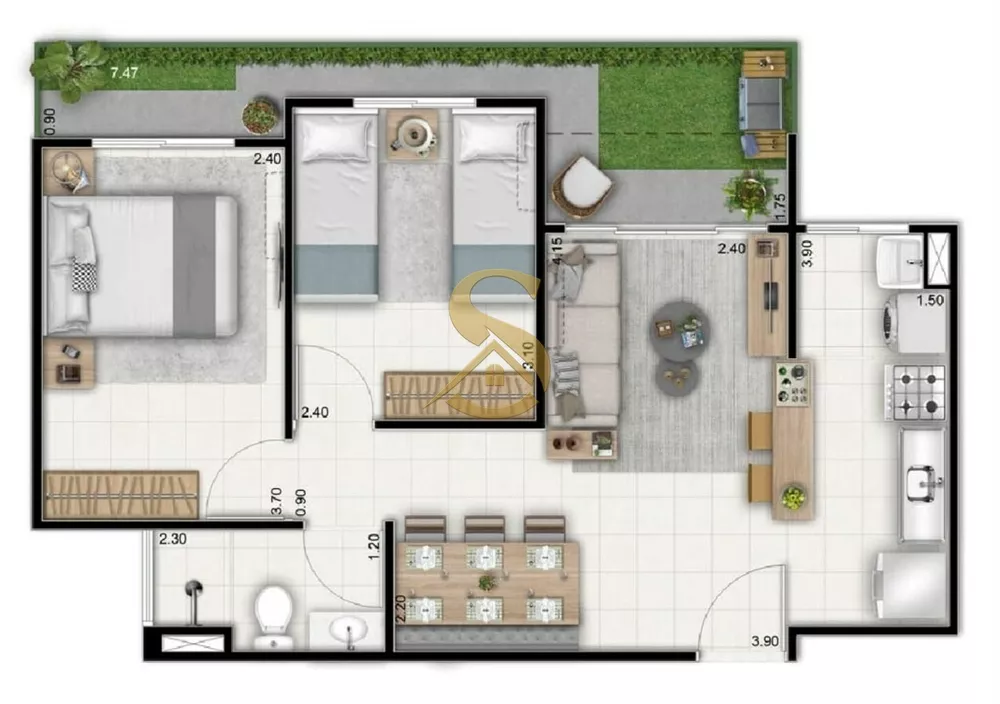 Apartamento, 2 quartos, 45 m² - Foto 11