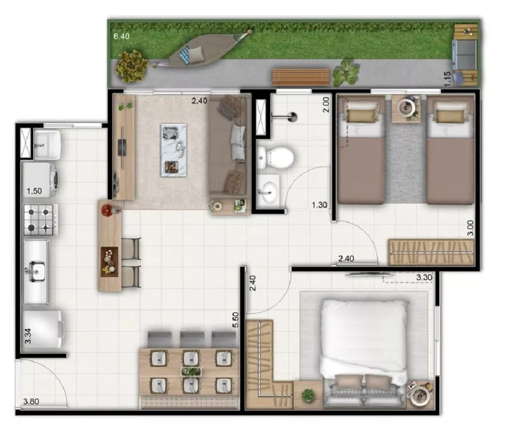 Apartamento, 2 quartos, 45 m² - Foto 31
