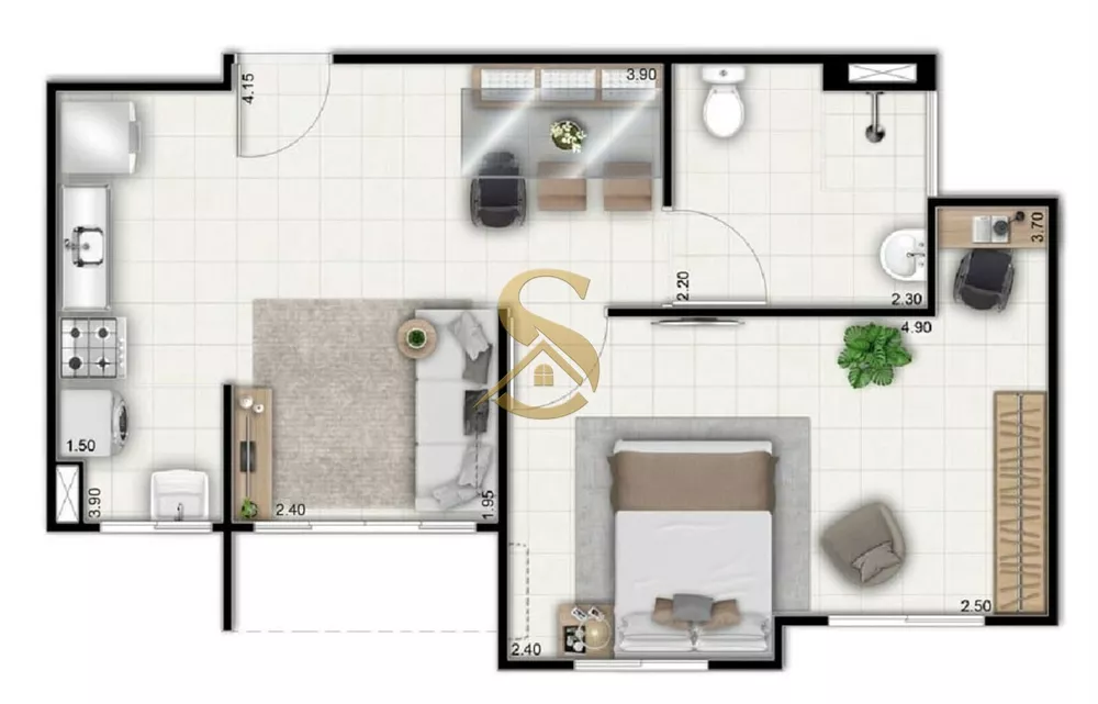Apartamento, 2 quartos, 45 m² - Foto 5