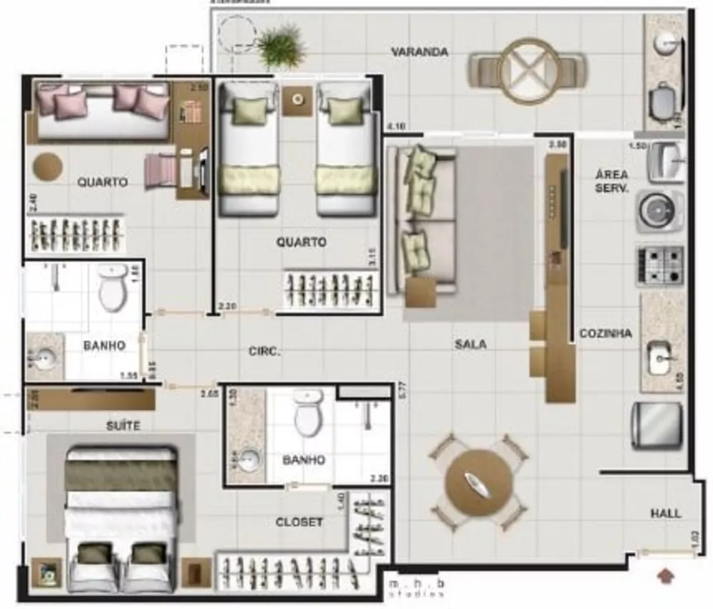 Apartamento, 2 quartos, 58 m² - Foto 17