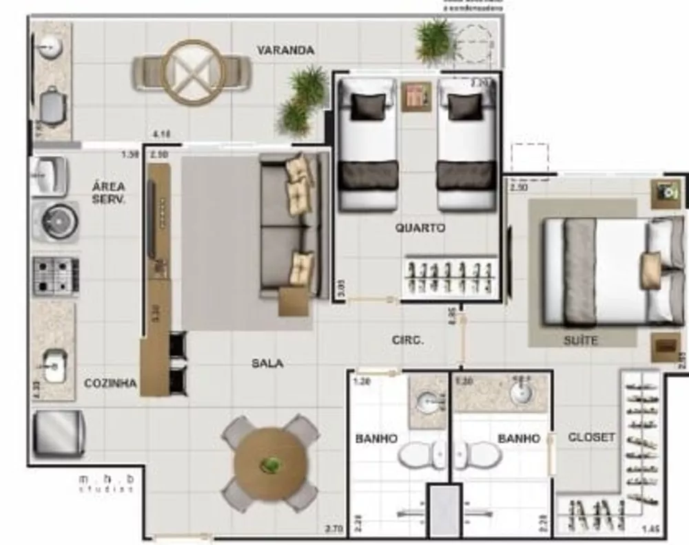 Apartamento, 2 quartos, 58 m² - Foto 5