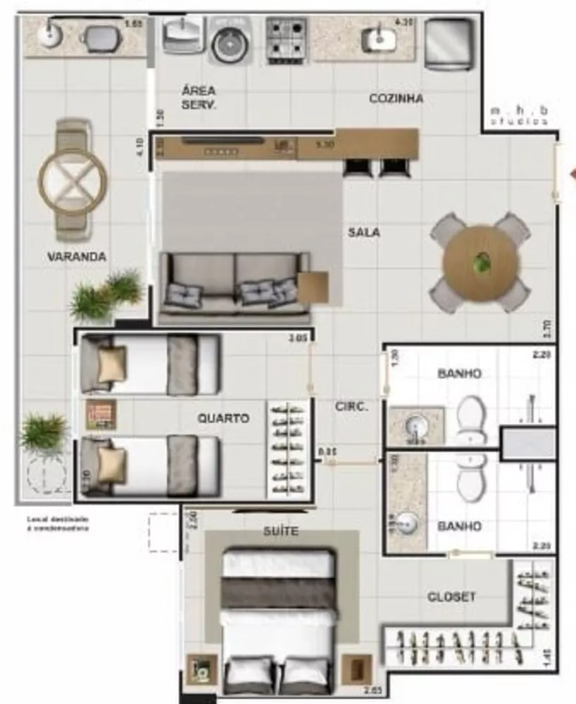Apartamento, 2 quartos, 58 m² - Foto 6
