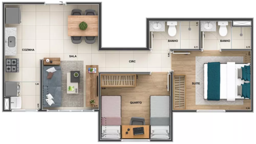 Apartamento, 2 quartos, 48 m² - Foto 13