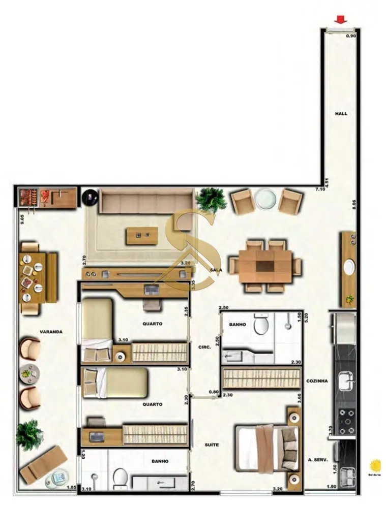 Apartamento, 3 quartos, 164 m² - Foto 97