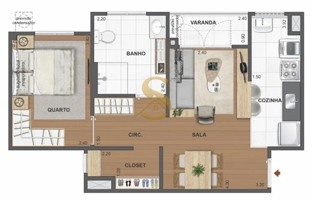 Apartamento, 2 quartos, 64 m² - Foto 55