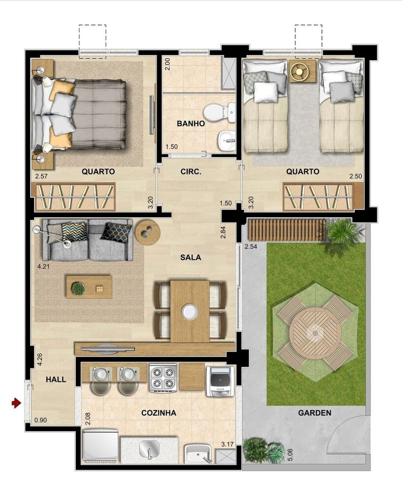 Apartamento, 2 quartos, 46 m² - Foto 14