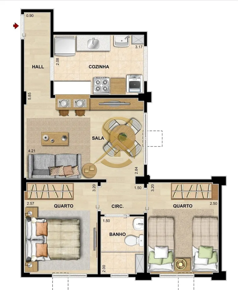 Apartamento, 2 quartos, 46 m² - Foto 27