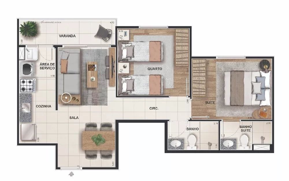 Apartamento, 2 quartos, 52 m² - Foto 19