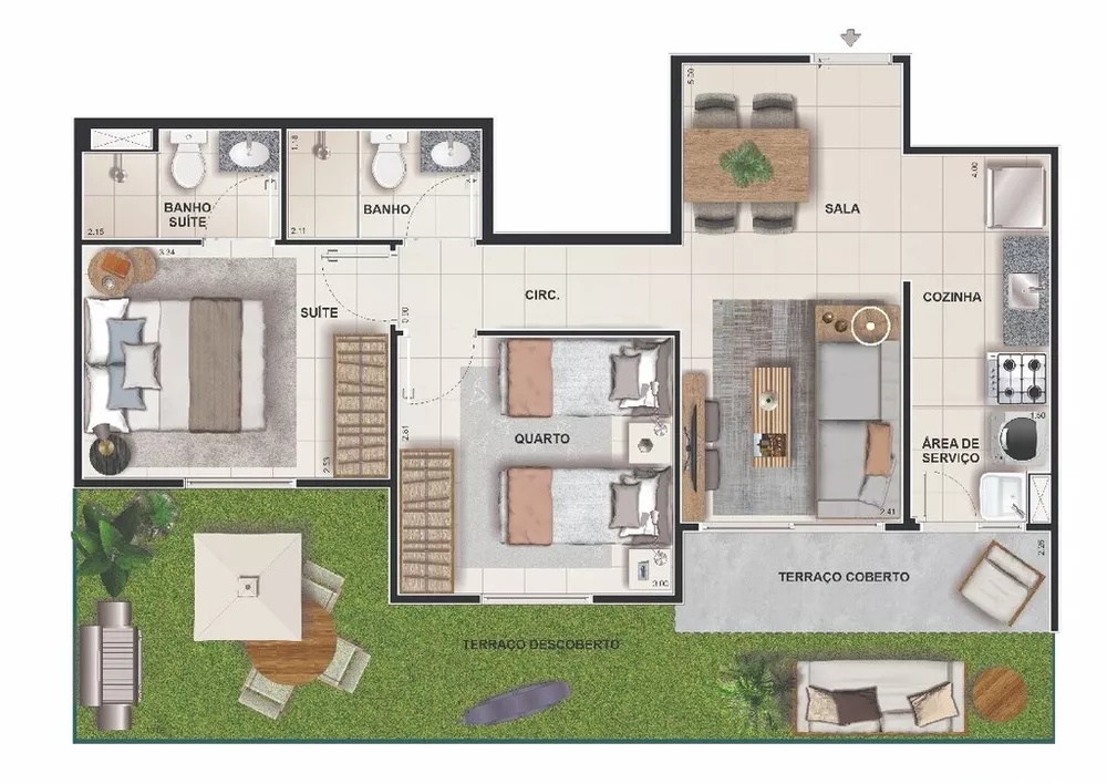 Apartamento, 2 quartos, 52 m² - Foto 10
