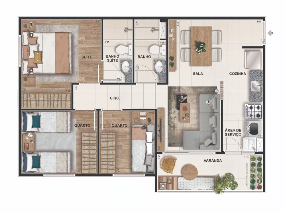 Apartamento, 2 quartos, 52 m² - Foto 12