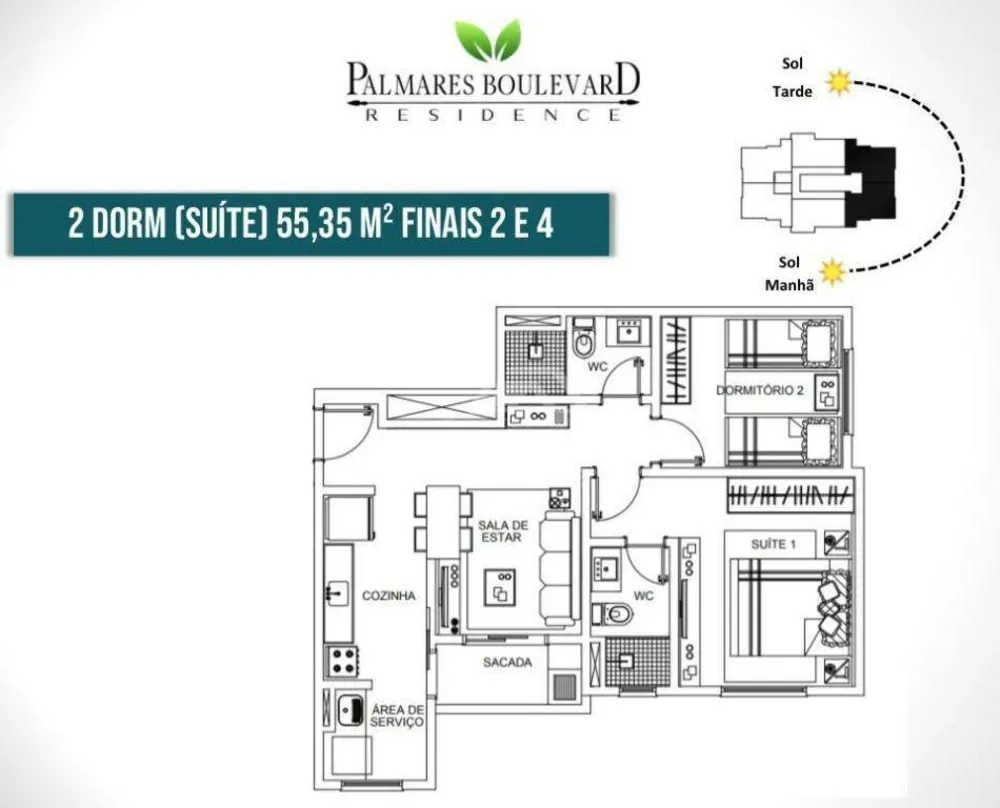 Apartamento, 2 quartos, 55 m² - Foto 10
