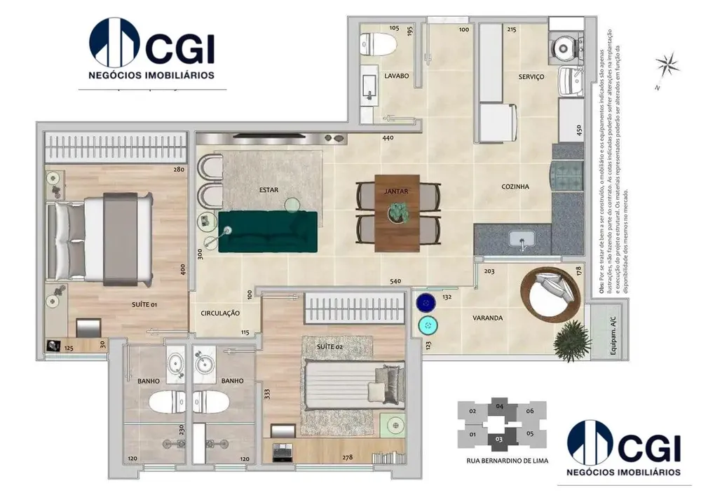 Apartamento, 3 quartos, 85 m² - Foto 3