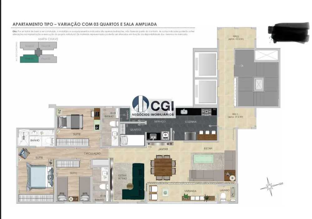 Apartamento, 4 quartos, 130 m² - Foto 2