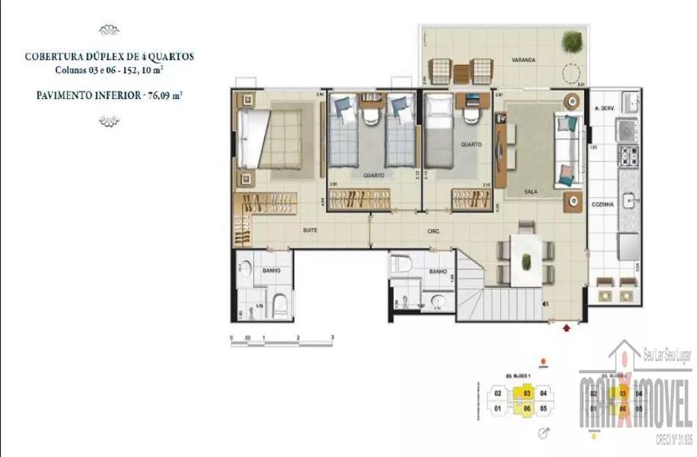 Cobertura, 4 quartos, 161 m² - Foto 5