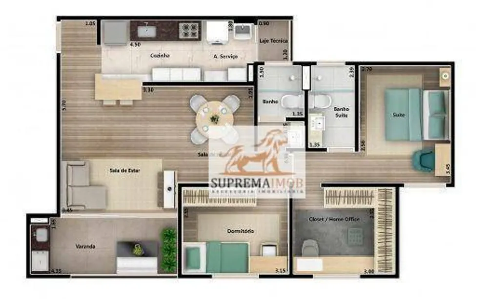 Apartamento, 2 quartos, 83 m² - Foto 2