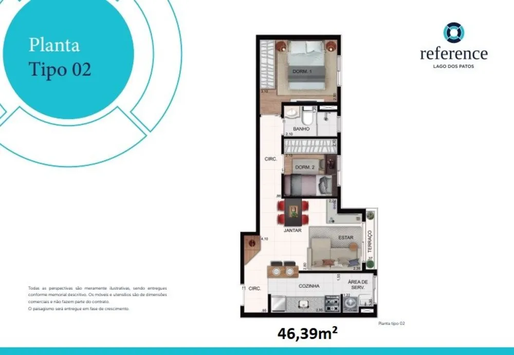 Apartamento, 2 quartos, 51 m² - Foto 9