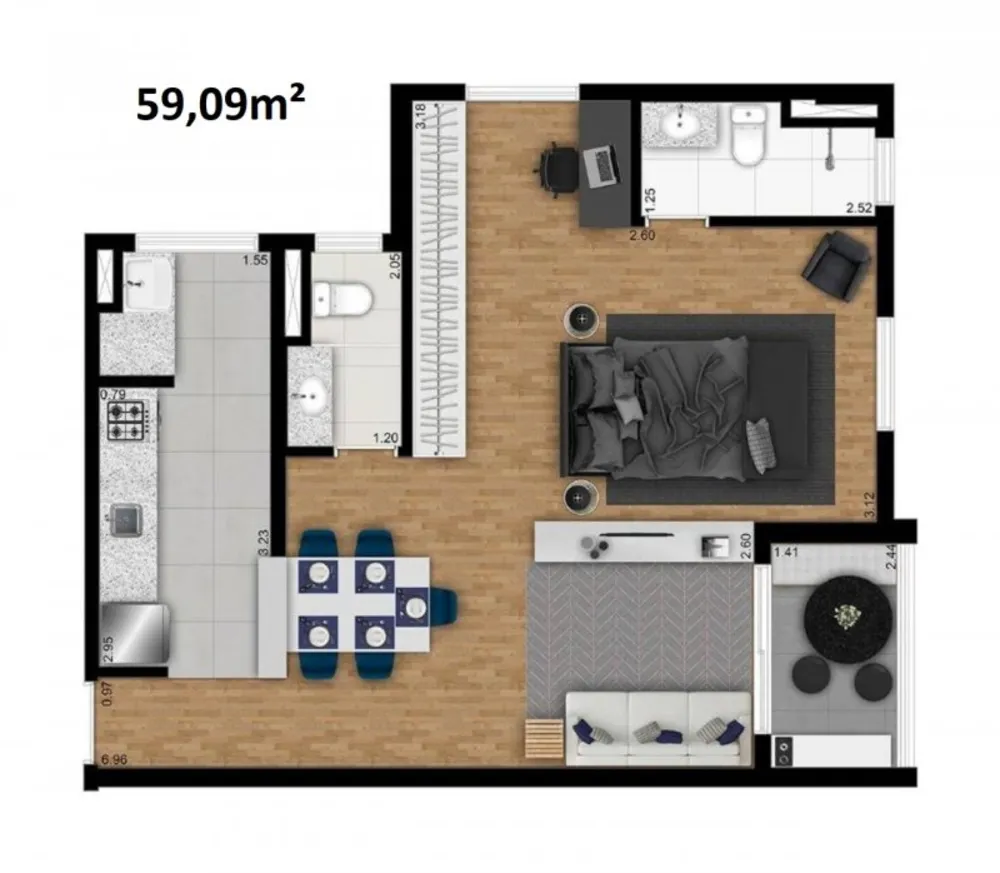 Apartamento, 2 quartos, 58 m² - Foto 13