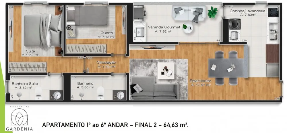Apartamento, 2 quartos, 62 m² - Foto 13