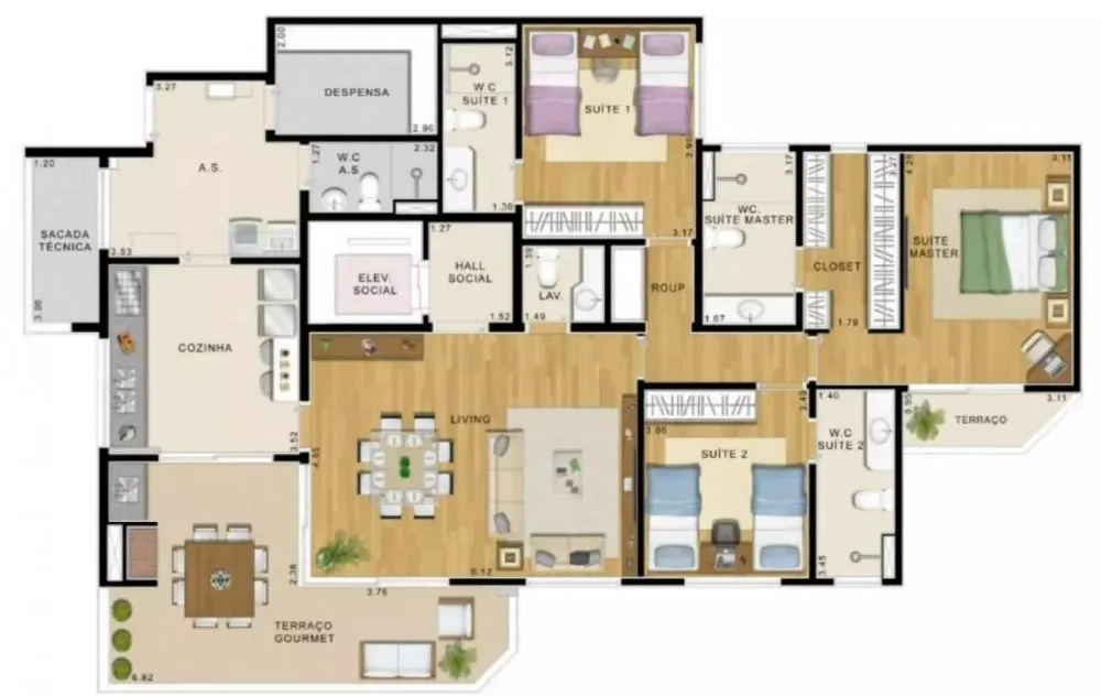 Apartamento, 3 quartos, 192 m² - Foto 12
