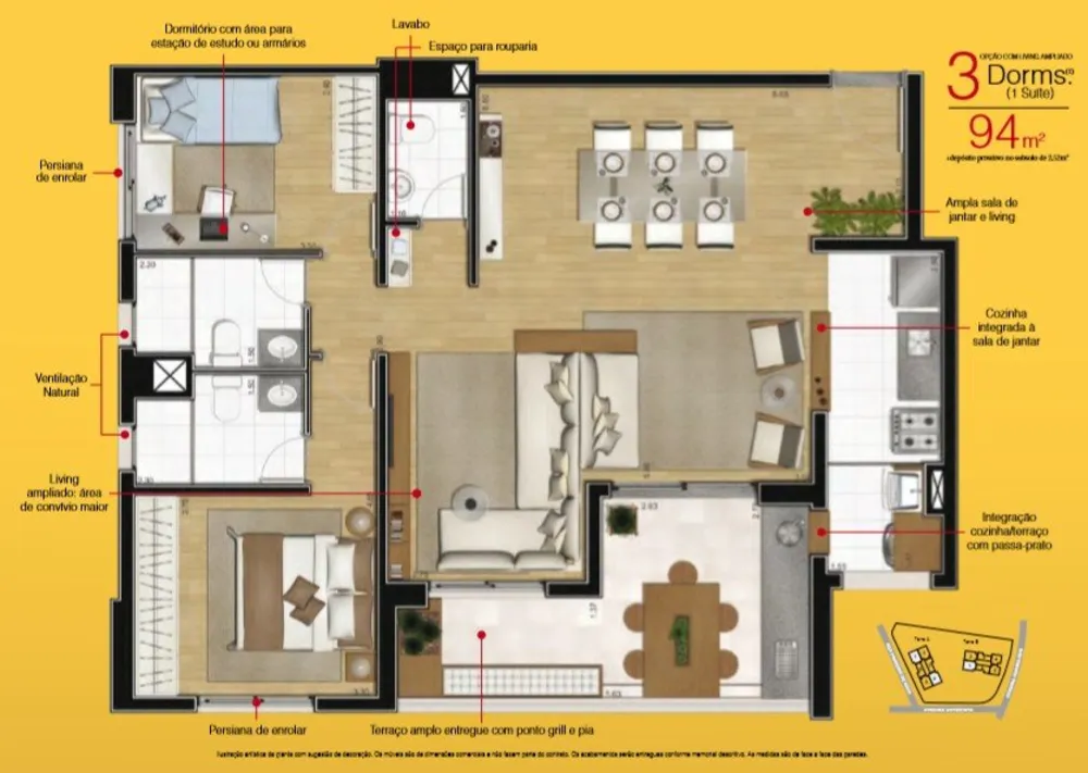 Apartamento, 3 quartos, 97 m² - Foto 4
